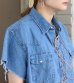 画像16: 20%OFF！レースアップデニムウエスタンシャツ　circa make lace up denim western shirt《セール商品につき返品不可》