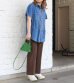 画像3: 30%OFF！レースアップデニムウエスタンシャツ　circa make lace up denim western shirt《セール商品につき返品不可》