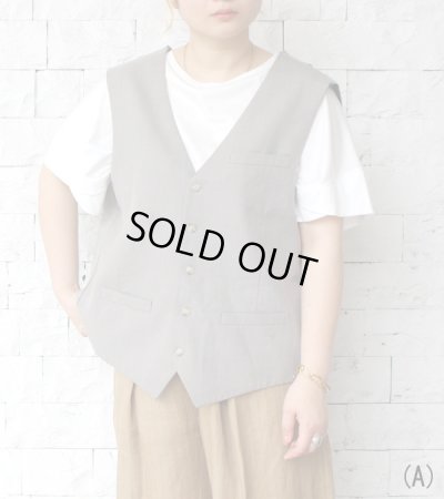 画像2: 40%OFF！バックレースアップジレ(グレー・ネイビー・ブラックグループ)　circa make back lace up gilet《セール商品につき返品不可》