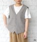 画像2: 30%OFF！バックレースアップジレ(グレー・ネイビー・ブラックグループ)　circa make back lace up gilet《セール商品につき返品不可》 (2)