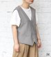 画像3: 30%OFF！バックレースアップジレ(グレー・ネイビー・ブラックグループ)　circa make back lace up gilet《セール商品につき返品不可》