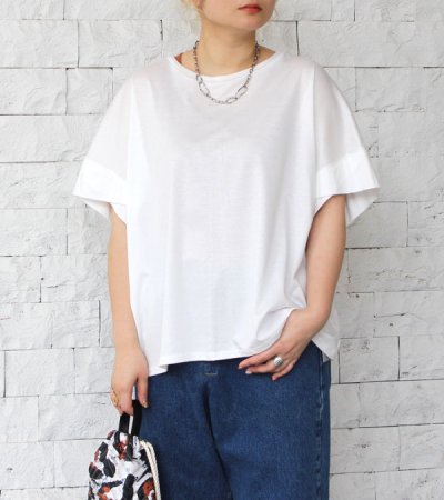 画像2: テンセルコットンダブルジャージドレープワイドTシャツ