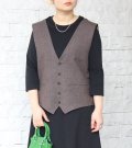 30%OFF！バックレースアップジレ(ブラウングループ)　circa make back lace up gilet《セール商品につき返品不可》