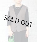 40%OFF！バックレースアップジレ(ブラウングループ)　circa make back lace up gilet《セール商品につき返品不可》