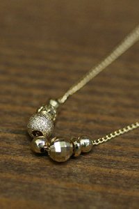 完全受注生産　hn-9s-248 MIXボールチェーンネックレス　（お届け2〜6週間）