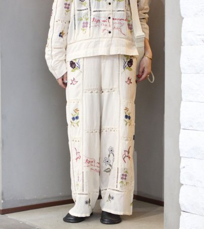 画像2: エンブロイダリーパッチワークトラウザーズ　Embroidery Patchwork Trousers