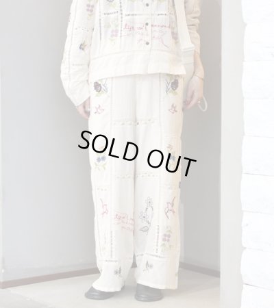 画像2: エンブロイダリーパッチワークトラウザー　Embroidery Patchwork Trousers