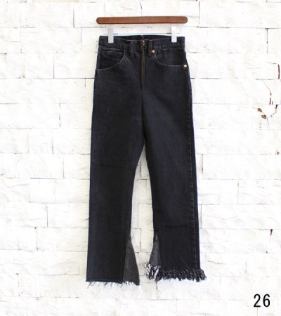 画像14: 20%OFF！フリンジフレアデニムパンツ（ブラック）　circa make fringe denim pants《セール商品につき返品不可》