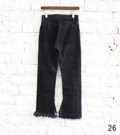 画像15: 20%OFF！フリンジフレアデニムパンツ（ブラック）　circa make fringe denim pants《セール商品につき返品不可》
