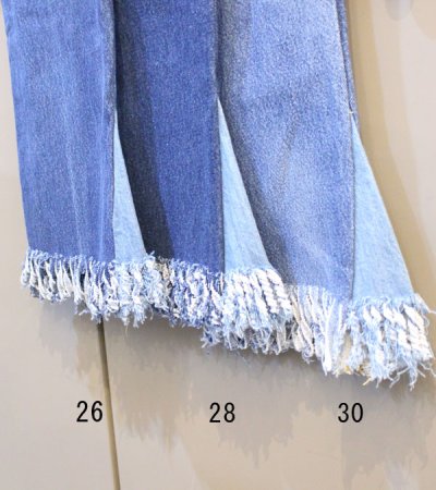 画像11: 20%OFF！フリンジフレアデニムパンツ（ブルー）　circa make fringe denim pants《セール商品につき返品不可》
