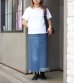 画像3: ロングデニムスカート(length90)　circa make long denim skirt