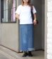 画像8: ロングデニムスカート(length90)　circa make long denim skirt