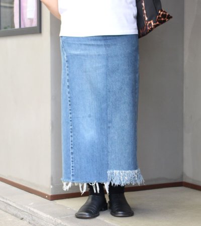 画像2: ロングデニムスカート(length90)　circa make long denim skirt