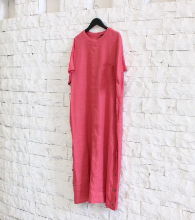 画像8: 30%OFF！ウォッシュド40sリネンキャンバスサイドボタンワンピース《セール商品につき返品不可》