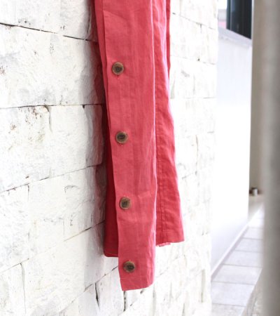 画像12: 30%OFF！ウォッシュド40sリネンキャンバスサイドボタンワンピース《セール商品につき返品不可》