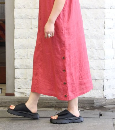 画像6: 30%OFF！ウォッシュド40sリネンキャンバスサイドボタンワンピース《セール商品につき返品不可》