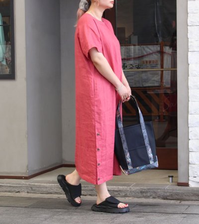 画像7: 30%OFF！ウォッシュド40sリネンキャンバスサイドボタンワンピース《セール商品につき返品不可》