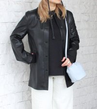 30%OFF！エコレザーステンカラージャケット　Ecoleather Soutiencollar Jacket《セール商品につき返品不可》