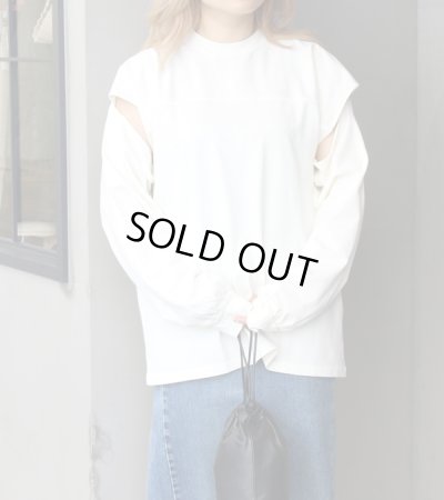 画像1: スリーブスリットロングティーシャツ　Sleeve Slit Long T-shirts
