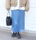 画像1: ロングデニムスカート(length90)　circa make long denim skirt (1)