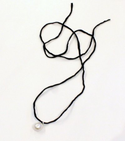 画像1: シルクコード×パールネックレス　Silkcord x Pearl Necklace