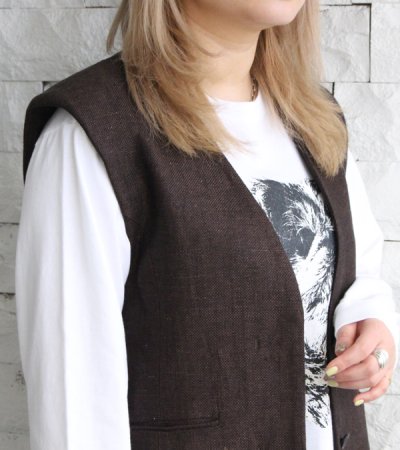 画像16: 20%OFF！リネンオーバーベスト　Linen Over Vest《セール商品につき返品不可》