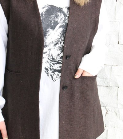 画像19: 20%OFF！リネンオーバーベスト　Linen Over Vest《セール商品につき返品不可》