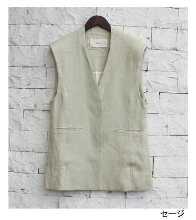 画像27: 20%OFF！リネンオーバーベスト　Linen Over Vest《セール商品につき返品不可》