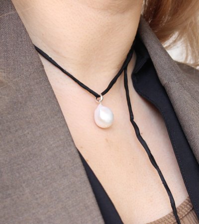 画像12: シルクコード×パールネックレス　Silkcord x Pearl Necklace