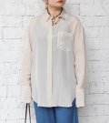 ストライプシルキーシャツ　Stripe Silky Shirts
