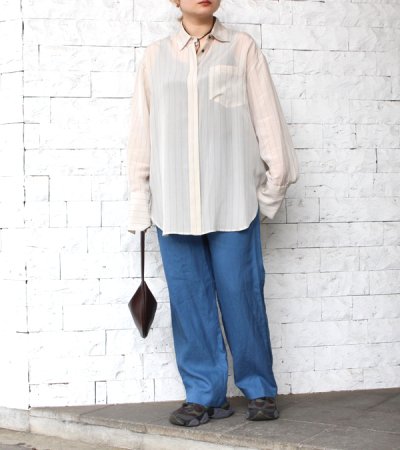画像2: ストライプシルキーシャツ　Stripe Silky Shirts