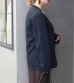 画像4: カラーレスコットンサテンジャケット　Collarless Cottonsatin Jacket