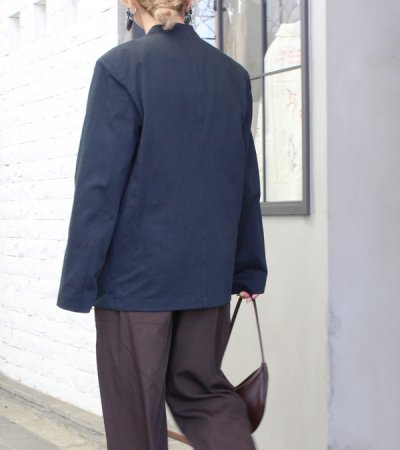 画像12: 20%OFF！カラーレスコットンサテンジャケット　Collarless Cottonsatin Jacket《セール商品につき返品不可》