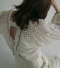 ボリュームカットワークブラウス　Volume Cutwork Blouse
