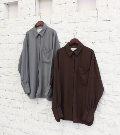 画像1: バックサテンポケットシャツ　Backsatin Pocket Shirts
