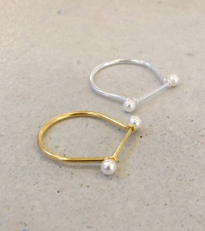 画像1: スキニーパールリング　Skinny Pearl Ring