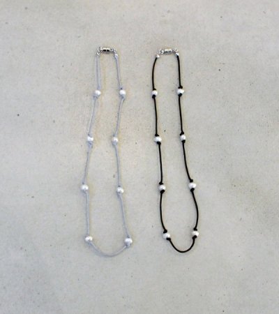 画像1: コードパールチョーカー　Cord Pearl Choker
