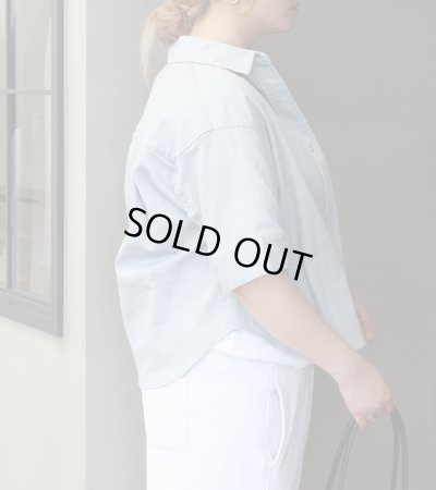 画像3: ダスティーダイデニムハーフスリーブシャツ