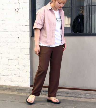 画像9: ストレッチドビーテーパードギャザーパンツ