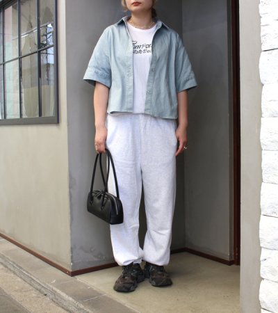 画像2: ダスティーダイデニムハーフスリーブシャツ