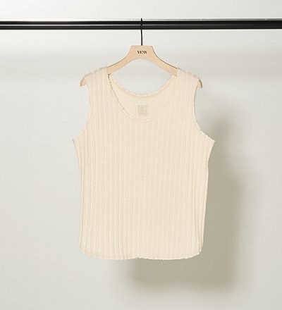 画像2: カットオフリブタンクトップ/CUT OFF RIB TANKTOP