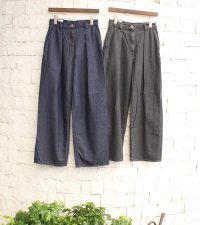  タックワイドデニムパンツ