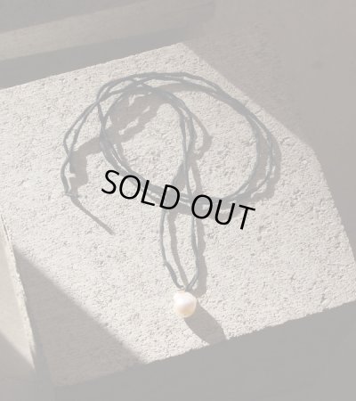 画像1: シルクコード×パールネックレス　Silkcord x Pearl Necklace