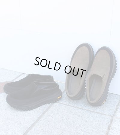 画像1: ビブラムソールレザーサボ Vibramsole Leather Sabot