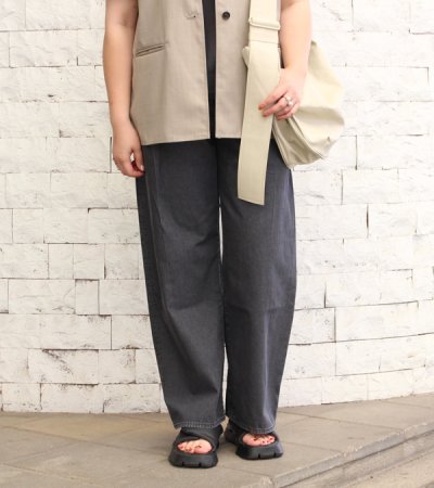 画像3:  タックワイドデニムパンツ
