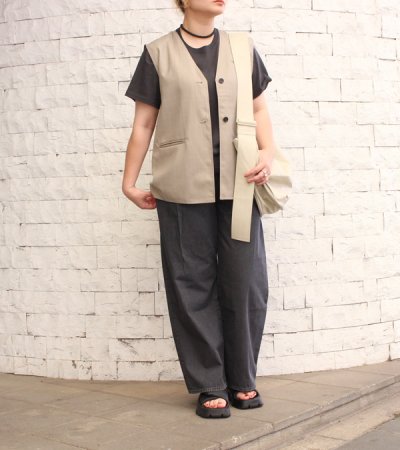 画像4:  タックワイドデニムパンツ