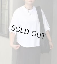 コットンジャージタックスリーブTシャツ
