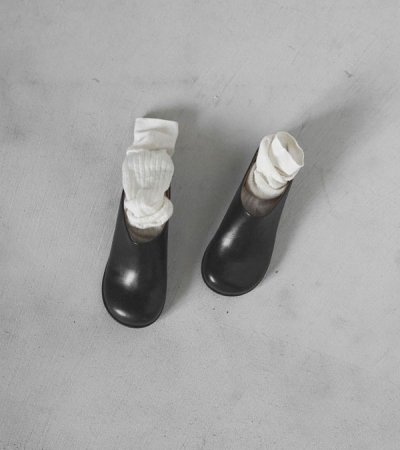 画像2: エコレザーヒールスリッポン Ecoleather Heel Slip-ons
