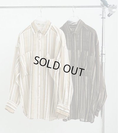 画像1: シアーストライプシャツ　Sheer Stripe Shirts