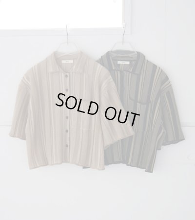画像1: ストライプニットシャツ　Stripe Knit Shirts